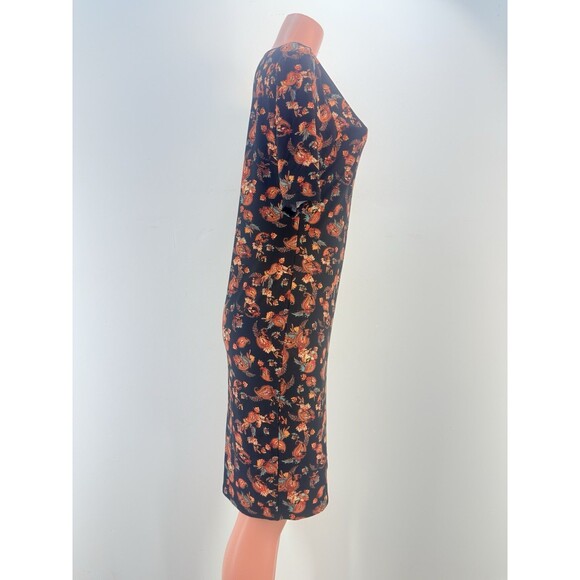 LuLaRoe Julia Dress Large Color Black Stretch Knee Length Comfy Soft - Picture 11 of 16